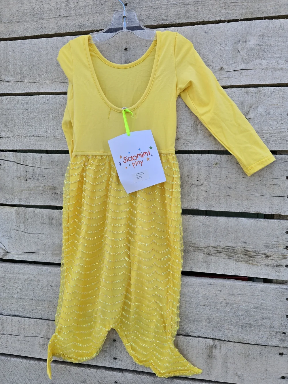 Yellow  Mermaid Dress - Girls